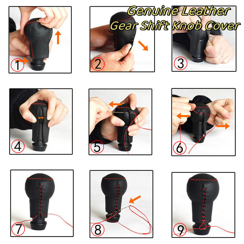 Natūralios odinės pavarų perjungimo rankenėlės galvutės rankenos dangtelio apykaklės, skirtos 11 kartos „Honda Civic“, 2021 m., 2022 m. interjero priedams