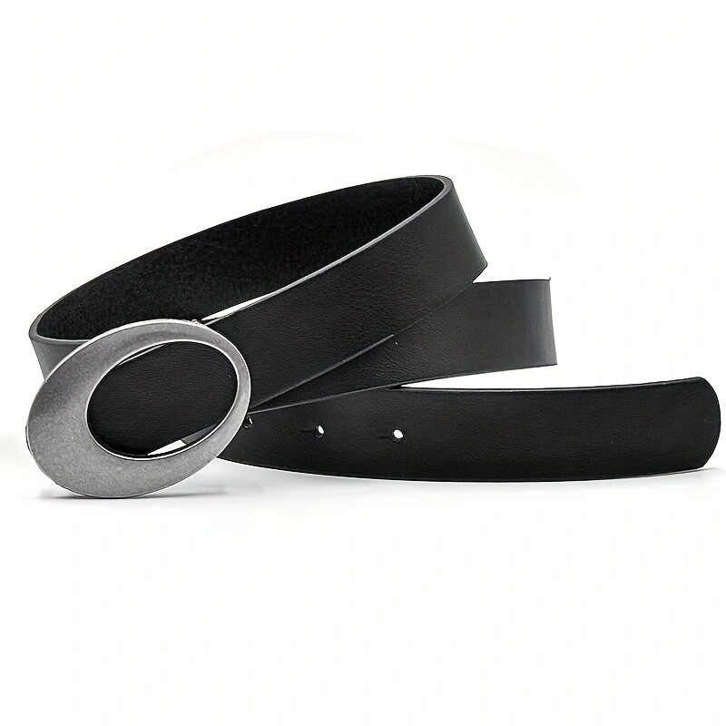 Vintage ovális csatos övek egyszínű egyszerű derékpánt Divatos farmer nadrág öv klasszikus ruha kabát öv nőknek