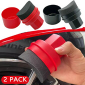 Lustruire roți de mașină Epilare cu ceară Perie cu burete curbat pentru anvelope cu capac Tampoane aplicatoare de pansament pentru contur curat pentru anvelope pentru accesorii auto