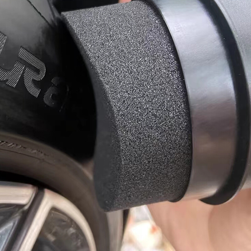 Lustruire roți de mașină Epilare cu ceară Perie cu burete curbat pentru anvelope cu capac Tampoane aplicatoare de pansament pentru contur curat pentru anvelope pentru accesorii auto