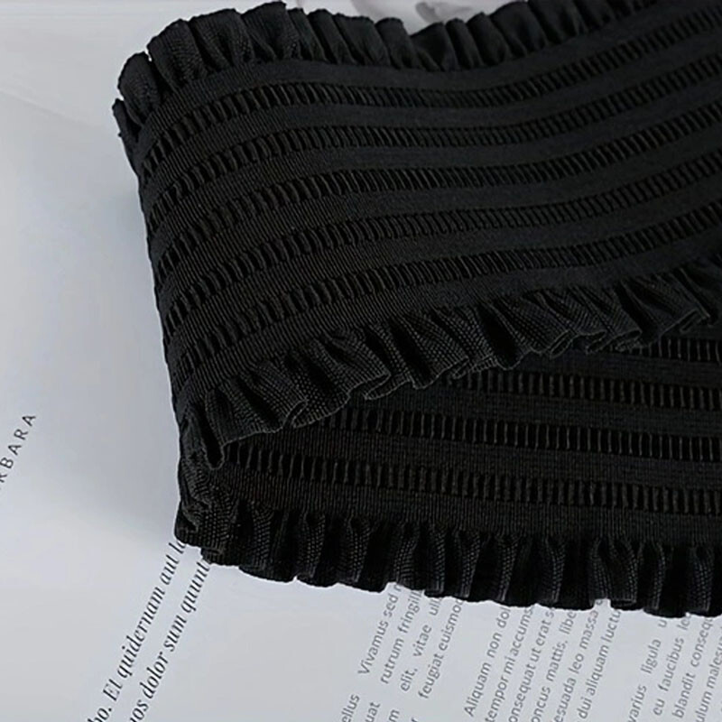 Κομψά βολάν φαρδιές ζώνες Κλασική μονόχρωμη ελαστική μέση Vintage παλτό φόρεμα Ζώνη κορσέ Waspie για γυναίκες