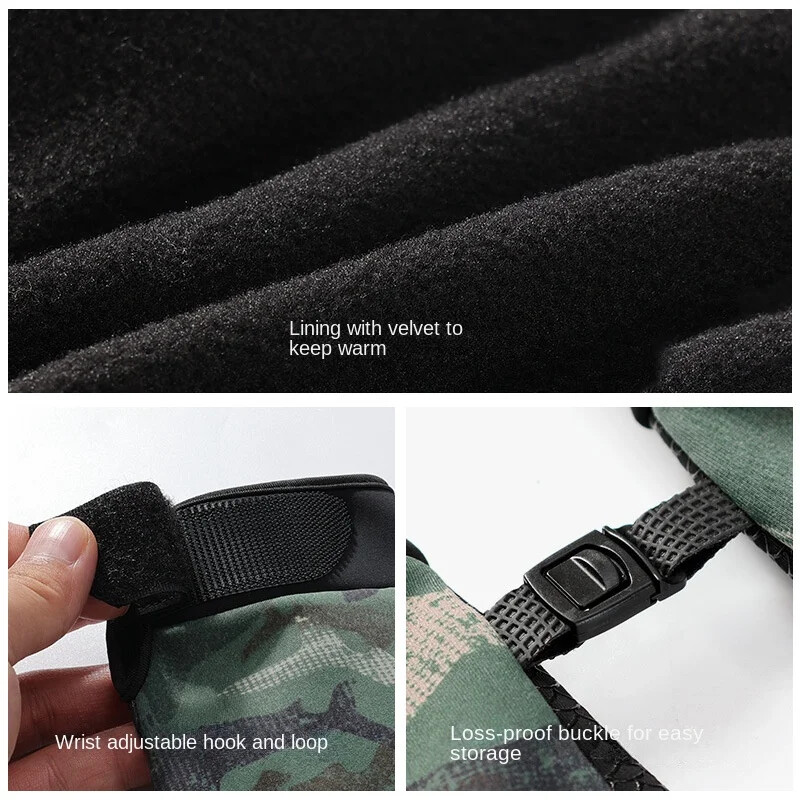 Ανδρικά χειμερινά γάντια ψαρέματος 2024, Αντιολισθητικά και ανθεκτικά στη φθορά, βελούδινα ζεστά γάντια δρόμου, ανοιχτή οθόνη αφής με δάχτυλα