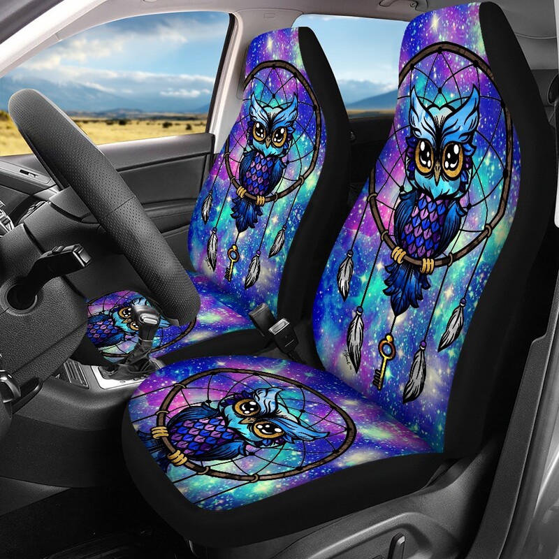 Gradient Owl Dreamcatcher Galaxy Print Huse pentru scaune auto Anti-alunecare Protector pentru scaune auto Universal Dropshipping funda asientos coche