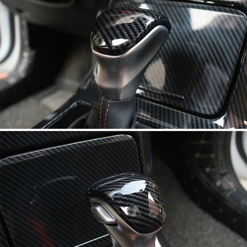 Kia Forte K3 2019 2020 2021 szénszálas stílusú piros ABS belső váltókar váltógomb burkolat matrica kárpit autóalkatrészeihez