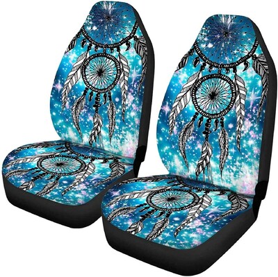 2 db Mandala autós üléshuzatok Boho Lotus Print első automatikus üléshuzat, autós vödörülés védőhuzatok univerzális illeszkedés