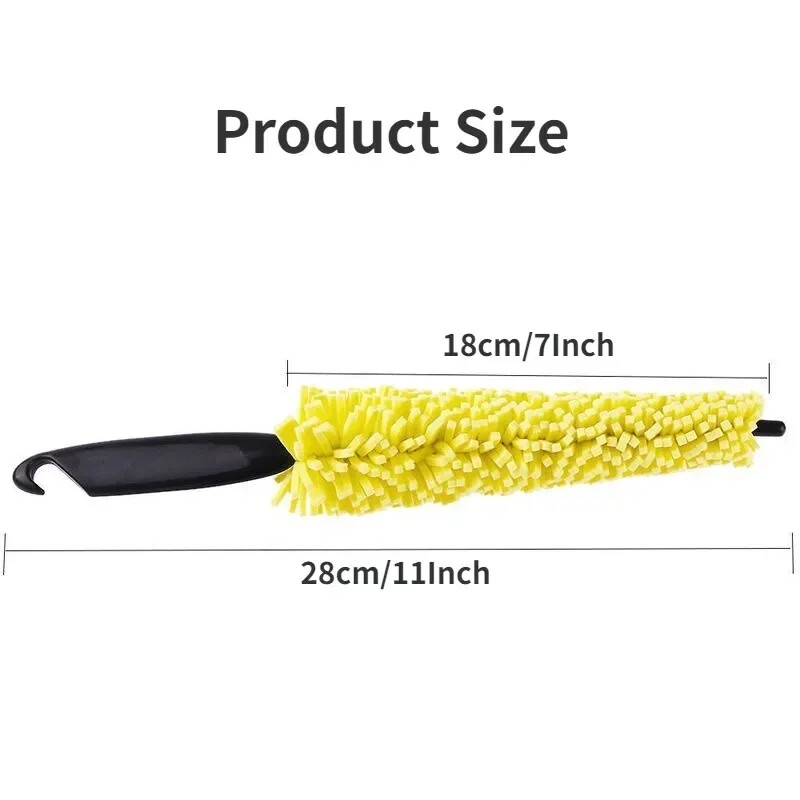 Automašīnu riteņu birste Riepu tīrīšanas birste Automašīnas loku skrubera tīrītājs Duster rokturis Motociklu Kravas automašīnu riteņu Automašīnu kopšanas birste