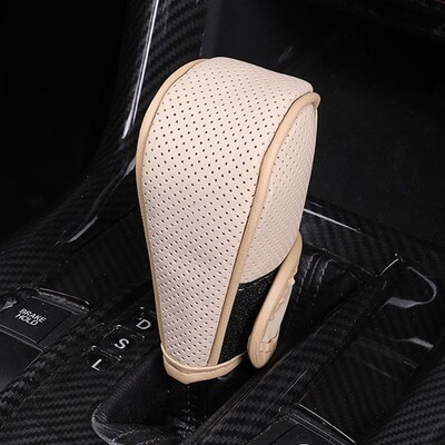 Ādas automašīnas pārslēgšanas roktura pārsegs, neslīdošs, nodilumizturīgs, elpojošs, regulējams pārslēga roktura pārsegs Universālie automašīnas salona piederumi