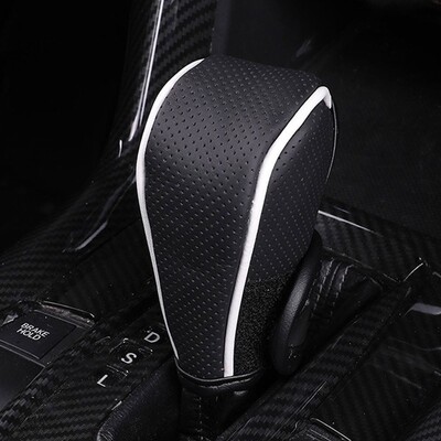 Ādas automašīnas pārslēgšanas roktura pārsegs, neslīdošs, nodilumizturīgs, elpojošs, regulējams pārslēga roktura pārsegs Universālie automašīnas salona piederumi