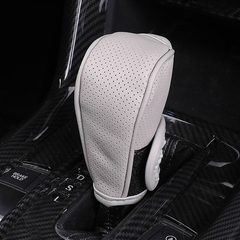 Ādas automašīnas pārslēgšanas roktura pārsegs, neslīdošs, nodilumizturīgs, elpojošs, regulējams pārslēga roktura pārsegs Universālie automašīnas salona piederumi