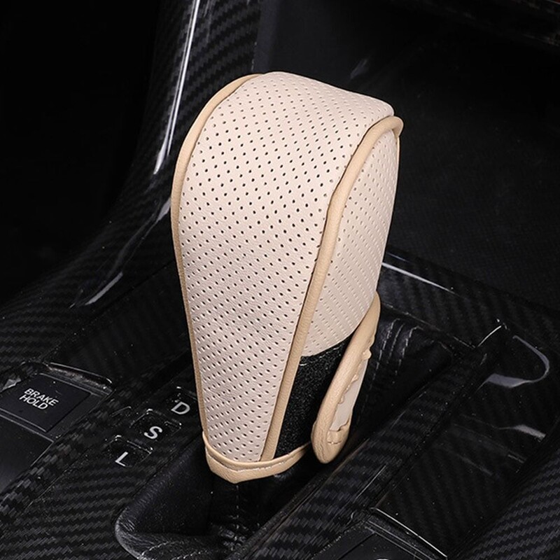 Ādas automašīnas pārslēgšanas roktura pārsegs, neslīdošs, nodilumizturīgs, elpojošs, regulējams pārslēga roktura pārsegs Universālie automašīnas salona piederumi