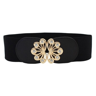 Luksuzni ženski široki remen, elastična starinska kožna kopča, široka modna divlja kopča, ženski remen oko struka