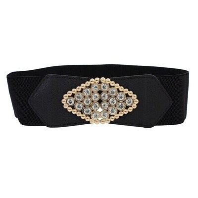 Luksuzni ženski široki remen, elastična starinska kožna kopča, široka modna divlja kopča, ženski remen oko struka