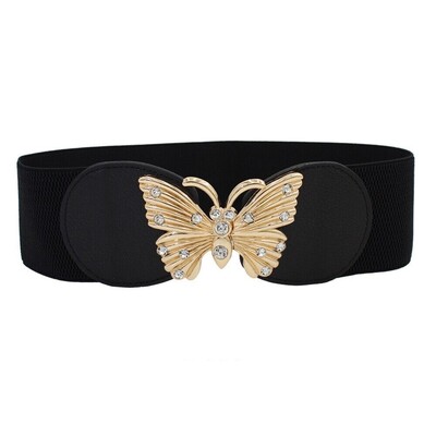 Luksuzni ženski široki remen, elastična starinska kožna kopča, široka modna divlja kopča, ženski remen oko struka