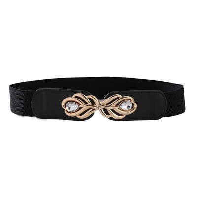 Luksuzni ženski široki remen, elastična starinska kožna kopča, široka modna divlja kopča, ženski remen oko struka