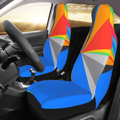 Abstraktné farebné vzory univerzálne poťahy na autosedačky vhodné pre akékoľvek auto, nákladné auto, dodávku, obytný automobil, SUV, geometria, moderné umenie, chránič autosedačiek