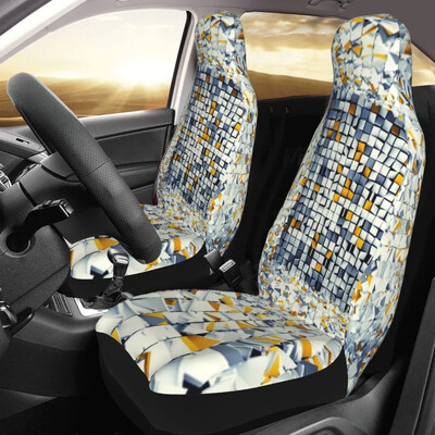 Abstraktné farebné vzory univerzálne poťahy na autosedačky vhodné pre akékoľvek auto, nákladné auto, dodávku, obytný automobil, SUV, geometria, moderné umenie, chránič autosedačiek