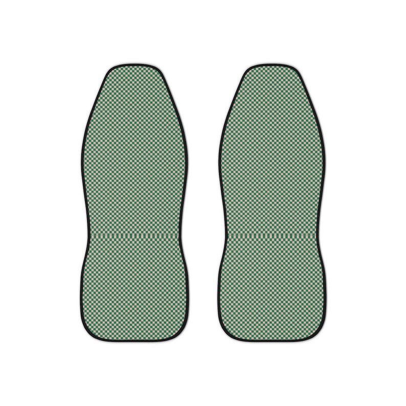 Zöld kockás autósülés huzat, Női autósülés huzat, Lányoknak autós üléshuzatok, Aranyos autós kiegészítők, Divatos autósülés huzat