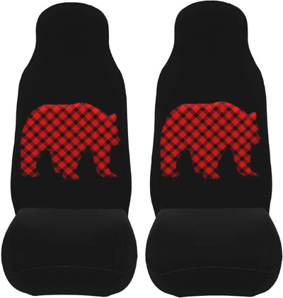 Vintage Bear Brown automašīnu sēdekļu pārvalku komplekts 2 gab. Priekšējo sēdekļu aizsargierīces universālajam vieglo apvidus auto furgonam kravas automašīnas auto sēdekļa pārvalku komplekts