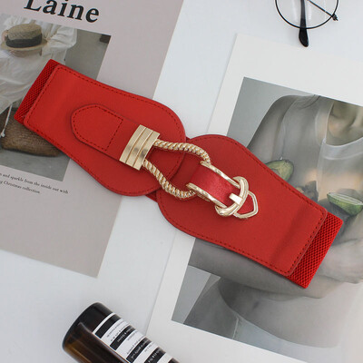 Fashion-Forward női deréköv: elasztikus dekoratív öv virág formájú kialakítással – tökéletes ruhákhoz és szoknyákhoz!