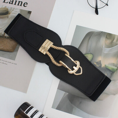 Fashion-Forward női deréköv: elasztikus dekoratív öv virág formájú kialakítással – tökéletes ruhákhoz és szoknyákhoz!