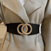 Divatos PU bőr rugalmas széles övek női sztreccs vastag derékruha nagyméretű bőr derékpántok