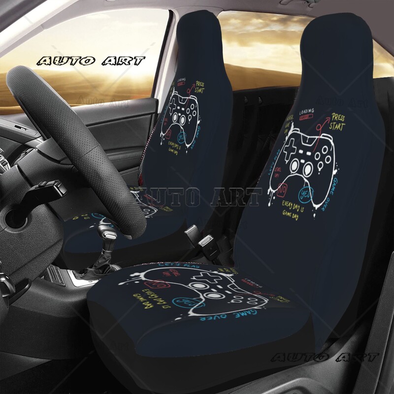 Joc video Weapon Gamer Play Gaming Husă universală pentru scaune de mașină Four Seasons pentru SUV Husă pentru scaune pentru auto Protecție pentru scaune din poliester