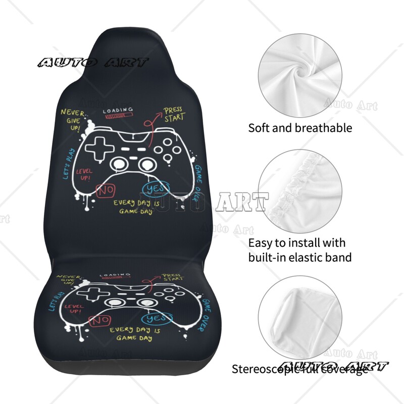 Joc video Weapon Gamer Play Gaming Husă universală pentru scaune de mașină Four Seasons pentru SUV Husă pentru scaune pentru auto Protecție pentru scaune din poliester