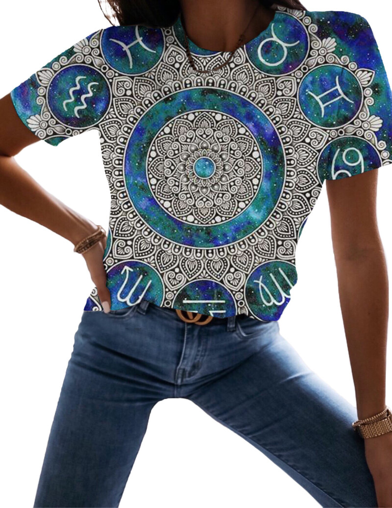 Ženska majica kratkih rukava Ljeto Novi kreativni cvjetni uzorak 3D print Ženske majice kratkih rukava 