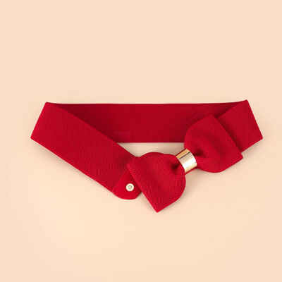 Egyedi tervező akciós piros fekete fehér pillangós öv, arany pakolás női csípős ruha szoknya öv