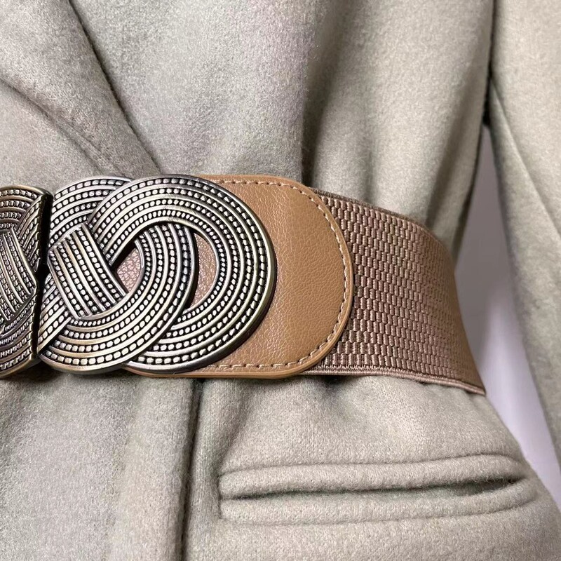 Moteriškas platus elastinis juosmens diržas, retro stiliaus, elastinga PU odinė suknelė, moteriška juosmens juosta