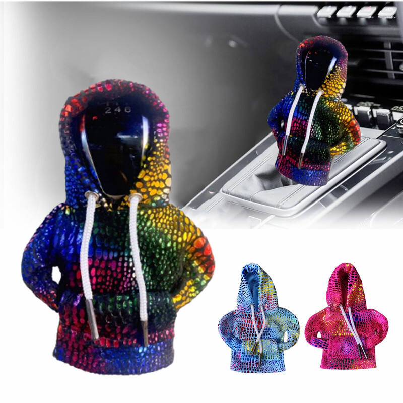 Automobilio perjungimo svirties apsauga Megztinis Pavarų dėžės rankenos dangtelio striukė Auto salono priedai Mini Hoodie Pavarų dėžės svirties dangtelis