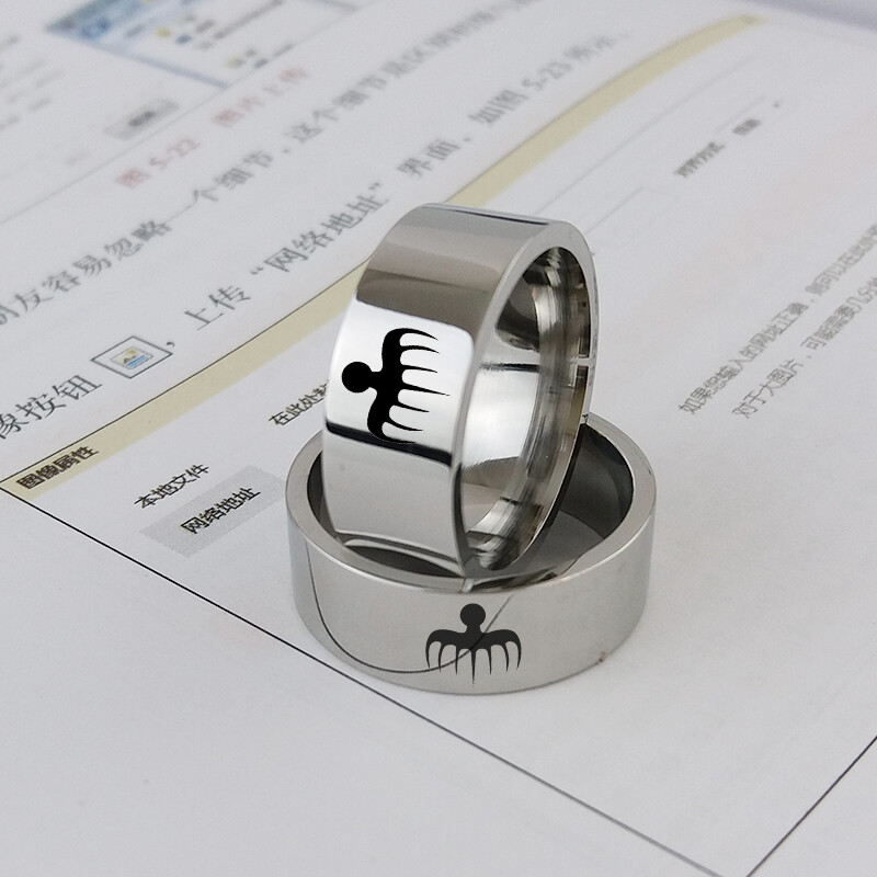 Novi čelični prsten od titana, modni nakit, modni nakit, dar za par, 007 zabava duhova