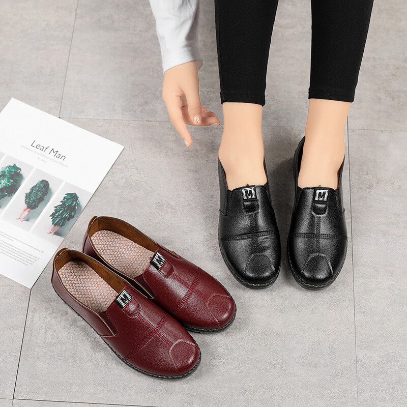 Bőr női alkalmi cipők Desiger tornacipők Könnyű anya mokaszinok Felcsúsztatható női naplopók Oxford cipők Női Zapatos Mujer