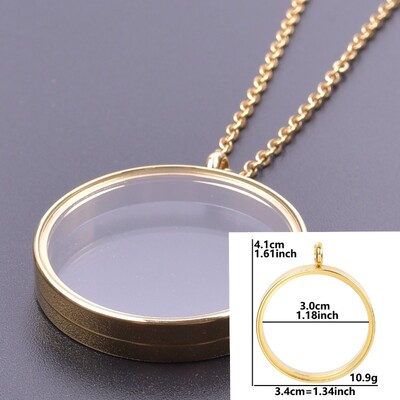 Nou 1PC Mix Size Rotund Living Memory Foto Relicario Locket Pandantiv Floating Chams Picture Colieri Pentru Bijuterii Femei Bărbați Cadou