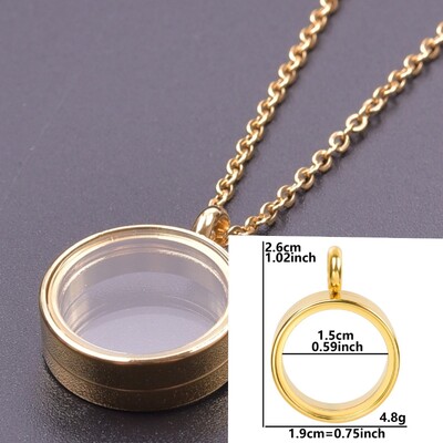 Nou 1PC Mix Size Rotund Living Memory Foto Relicario Locket Pandantiv Floating Chams Picture Colieri Pentru Bijuterii Femei Bărbați Cadou