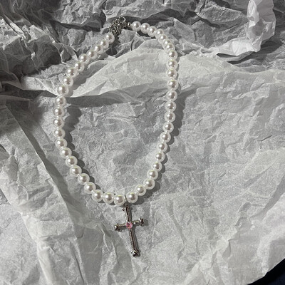 Kpop Vintage Love Heart Pendant Choker kaklarota sievietēm cirkona pērļu ķēdes ballīte Estētiskās rotaslietas Ziemassvētku dāvanu karstā izpārdošana