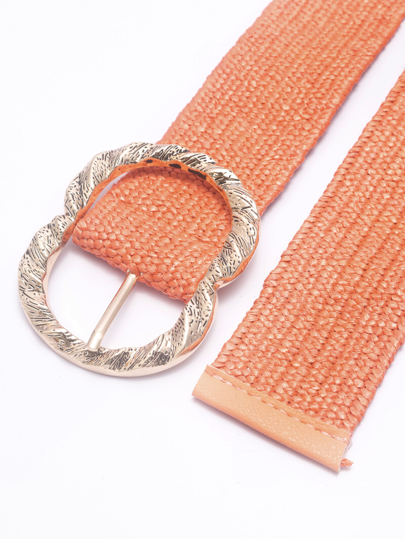 Női szalma fonott öv nyári PP szalma szőtt öv strand stílusú rugalmas széles derékpánt Boho ruha szoknya dekoratív öv nyaralás