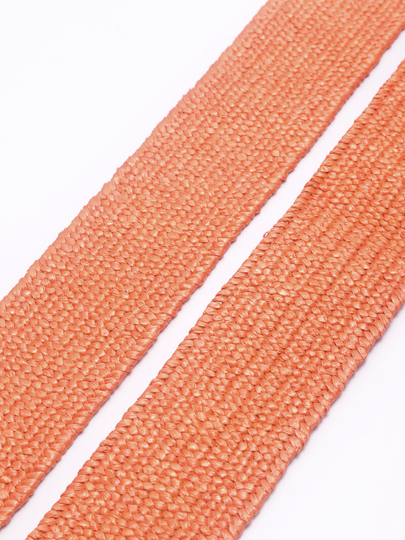 Női szalma fonott öv nyári PP szalma szőtt öv strand stílusú rugalmas széles derékpánt Boho ruha szoknya dekoratív öv nyaralás