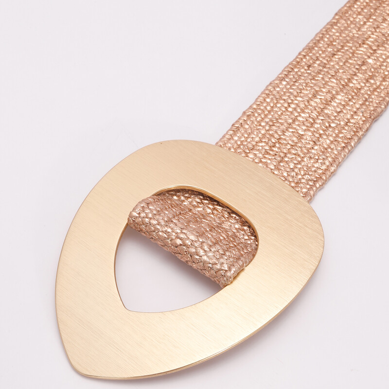 1 db PP szalma szőtt rugalmas deréköv női bohém ruha fonott öv