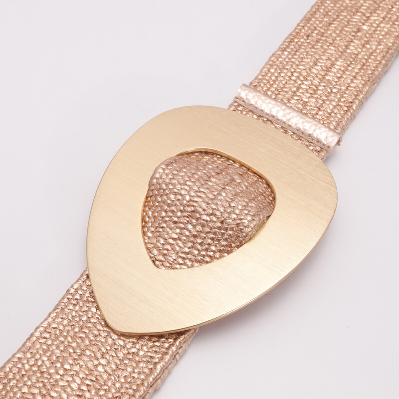 1 db PP szalma szőtt rugalmas deréköv női bohém ruha fonott öv