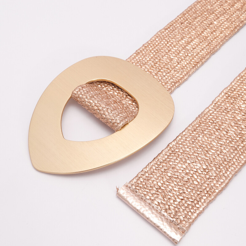 1 db PP szalma szőtt rugalmas deréköv női bohém ruha fonott öv