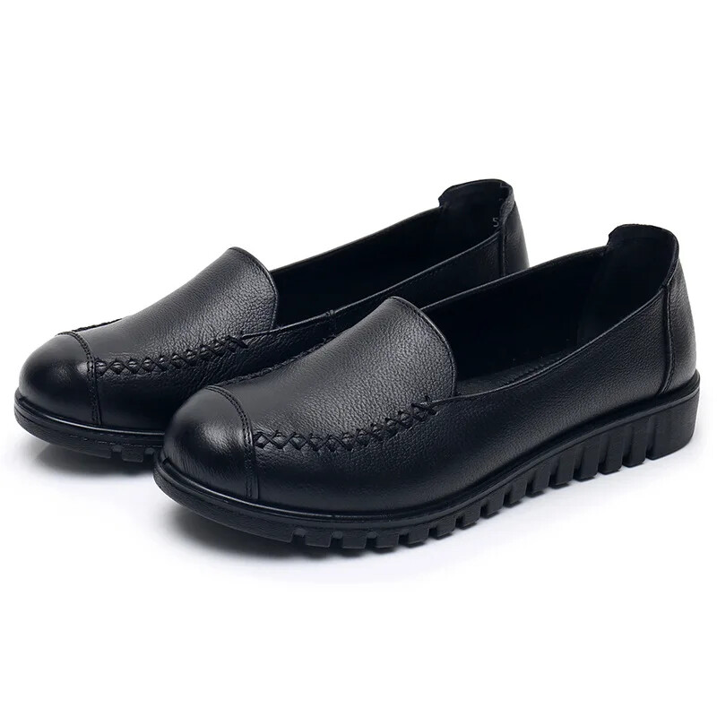 Pantofi plati cu fund moale Pantofi de primăvară pentru femei Pantofi de lucru pentru femei Comozi pentru muncă Casual Slip-On Anti-alunecare Plat Mijloc