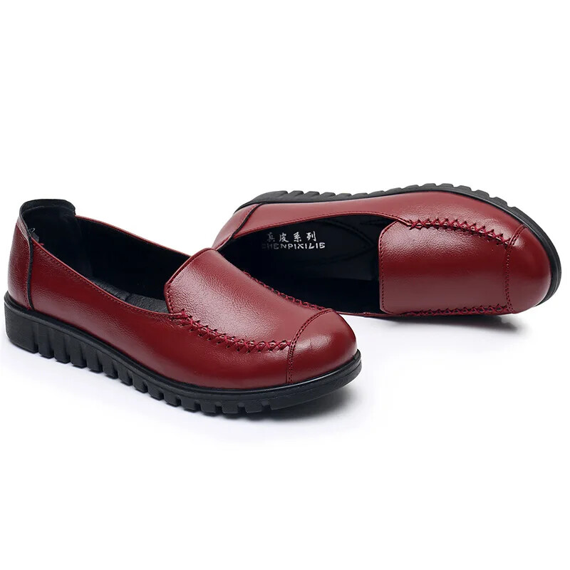 Pantofi plati cu fund moale Pantofi de primăvară pentru femei Pantofi de lucru pentru femei Comozi pentru muncă Casual Slip-On Anti-alunecare Plat Mijloc