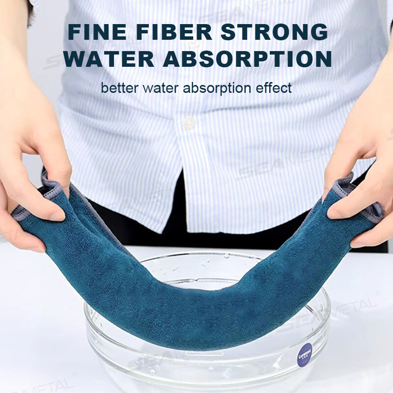 SEAMETAL 30X30 30X60cm autómosó csúcsminőségű mikroszálas törölköző autótisztító szárító törlőkendő beszegő autóápoló kendő részletező törülköző