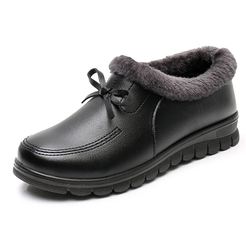 Пролет Есен Дамски модни помпи Обувки Дамски обувки на танкетка от естествена кожа Единични ежедневни обувки Майчински обувки на висок ток