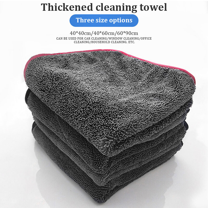 40x40/40x60/60x90CM mikrovláknové utierky 600GSM ultra hrubé utierky na umývanie auta extra mäkká handrička na starostlivosť o auto čistenie sušiaca utierka