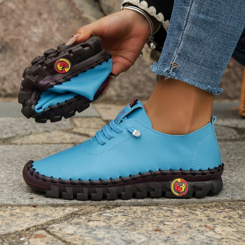 Moteriški vasariniai batai odiniai rankų darbo batai mamai Patogūs lengvi Oksfordo didelio dydžio batai minkštu padu Обувь Женская Летняя