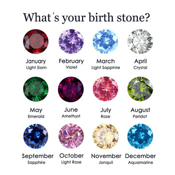 γυναικείο κολιέ από ανοξείδωτο ατσάλι Birthstone Αλυσίδα με χάντρες Κρεμαστό με ζιργκόν Τσόκερ Γυναικεία κοσμήματα Constellation Δώρο γενεθλίων 2024