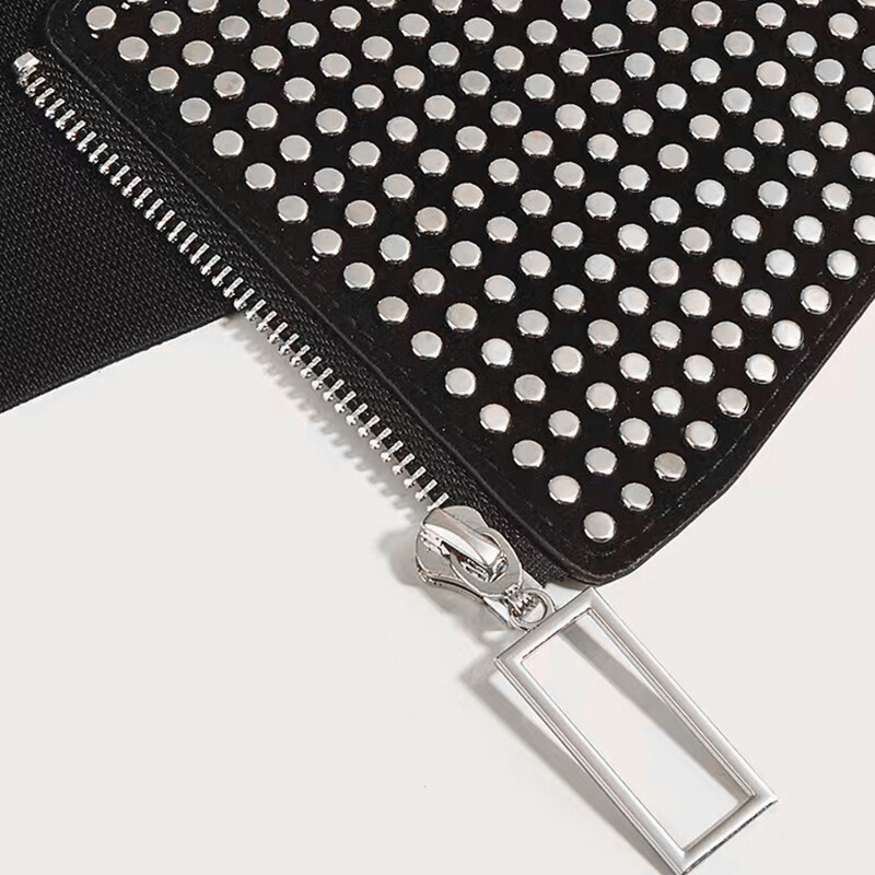 Nou cu fermoar, versatil, capac de talie lată, talie retro, decorație de modă europeană și americană, rochie cu decorare cu centură elastică pentru