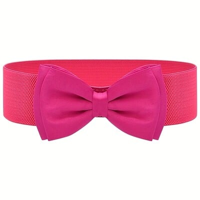 Candy Color Bowknot széles övek Klasszikus elasztikus derékpánt Divatos ruha kabát öv nőknek